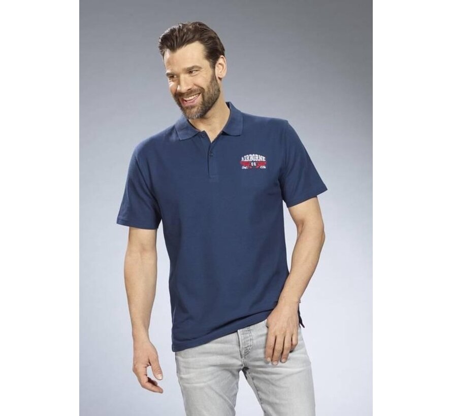 Polo Coastguard avec broderie, couleur marine, taille M