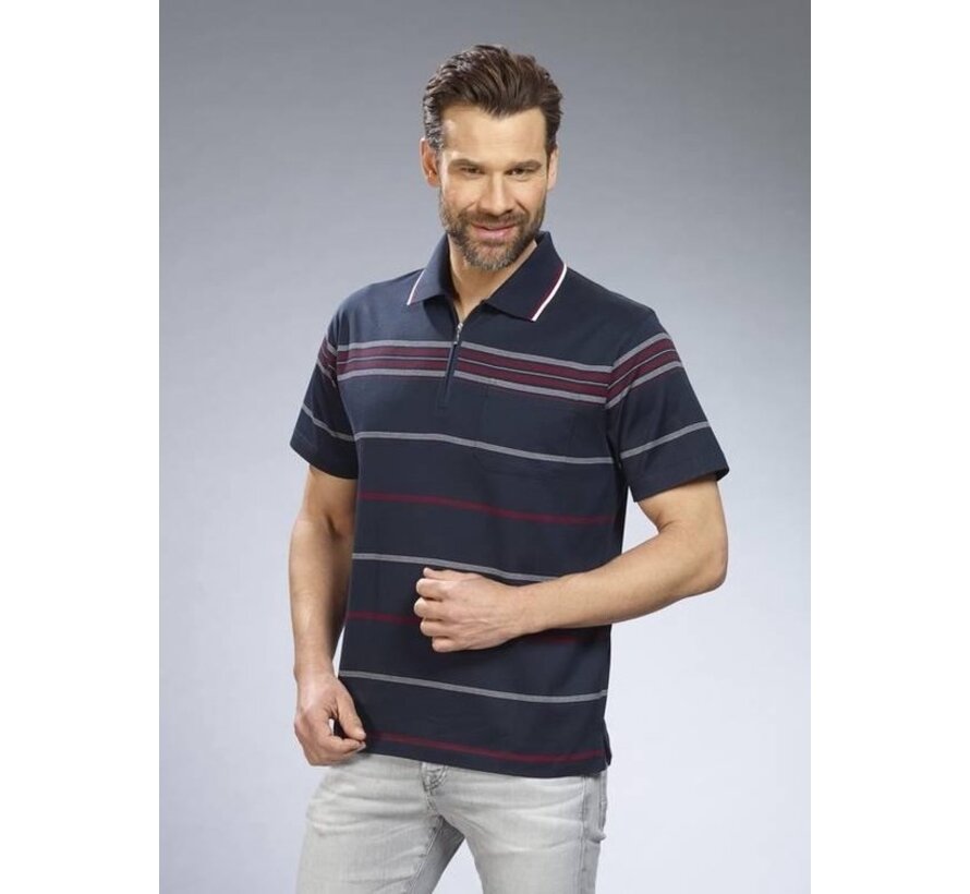 Polo Coastguard avec broderie, couleur marine, taille M