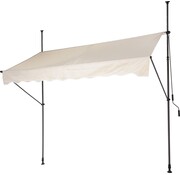 Ambiance Parasol Ambiance avec manivelle 250 x 120 cm - Crème - Polyester