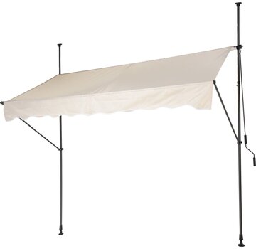 Ambiance Parasol Ambiance avec manivelle 250 x 120 cm - Crème - Polyester