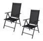 Chaise de jardin / Chaise pliante / Chaise pliante / Chaise de camping - Pliable - Noir - 2 PCS