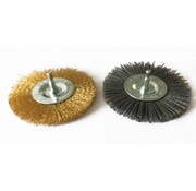 Güde 2 pièces Brosses de désherbage métal / nylon pour nettoyeur de joints GFR 401 - diamètre de brosse 110mm