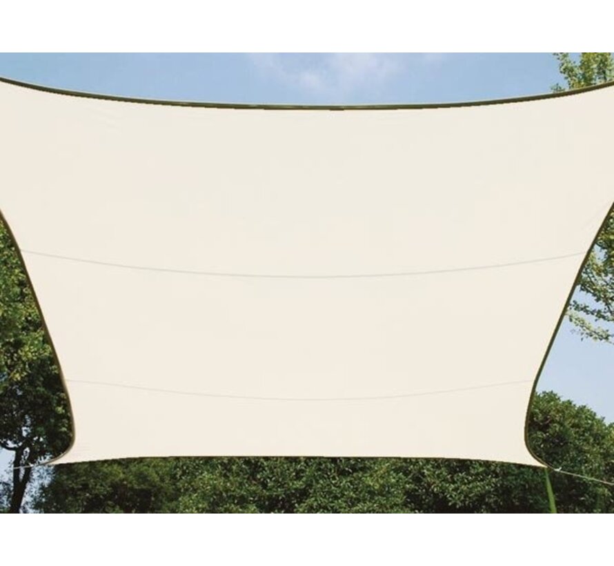 Toile d'ombrage / voile solaire Perel Rectangle - 2x3m - Crème