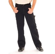 Generic Wisent Work Wear Jean de travail stretch, couleur noir, taille 29