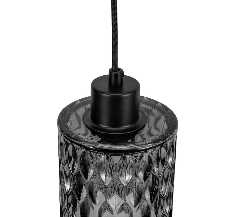 Pauleen Gleaming Magic Pendant Lamp - E27 - 25W - Ø 10,8cm - Grey Smoked Glass