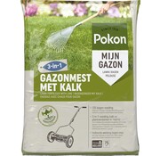 Pokon Pokon Engrais pour gazon avec chaux - 5kg - Engrais - Convient pour 75m² - 120 jours de nutrition