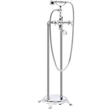 vidaXL vidaXL Robinet de baignoire autoportante 99,5 cm acier inoxydable couleur argent