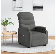 vidaXL vidaXL Fauteuil de massage-poussière-gris foncé