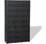 vidaXL vidaXL Armoire de jardin avec 4 étagères-noir