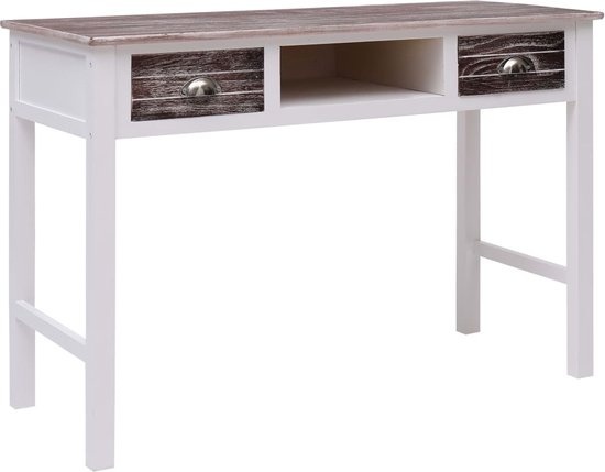 vidaXL-Table d'écriture-110x45x76-cm-bois-brun