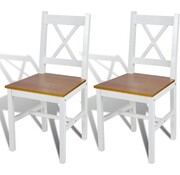 vidaXL vidaXL Chaises de salle à manger-2-streen-wood-white