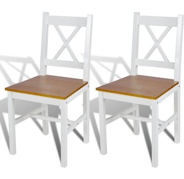 vidaXL vidaXL Chaises de salle à manger-2-streen-wood-white