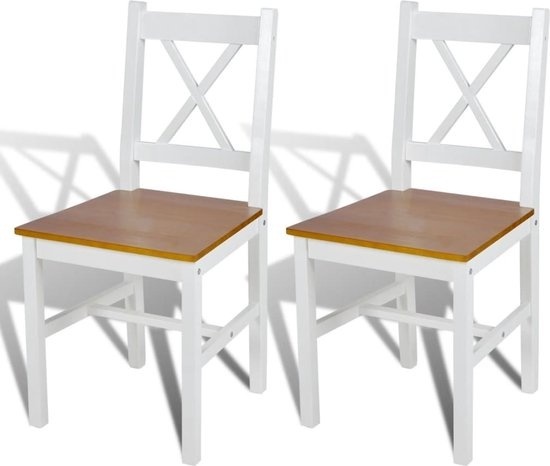 vidaXL Chaises de salle à manger-2-streen-wood-white