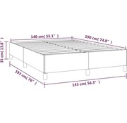 vidaXL vidaXL-Bedframe-stof-zwart-140x190-cm