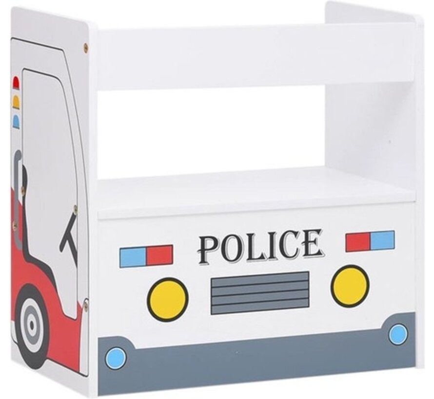 vidaXL Ensemble table et chaise pour enfants 3 pièces design voiture de police MDF