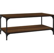 vidaXL vidaXL-Table de salon-100x50x40-cm-bois usiné-chêne brun