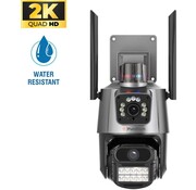 PuroTech PuroTech Security Camera ULTRA - Wifi Smart Waterproof IP66 - Rotation et inclinaison - Pour l'intérieur et l'extérieur - Ultra HD 2K - Caméra IP dôme - Vision nocturne - Internet sans fil - Avec enregistreur