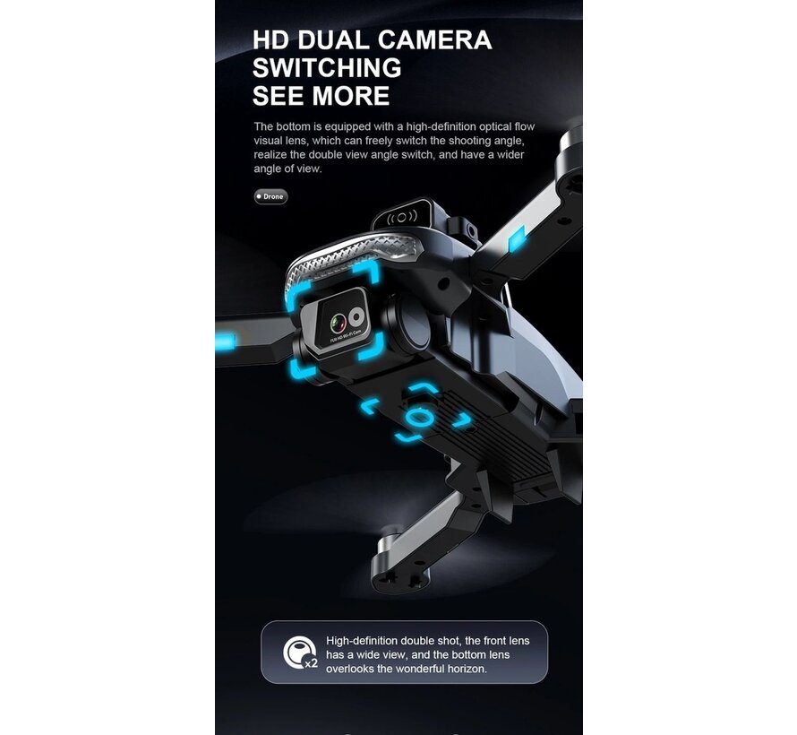 PuroTech Mini Quad Drone - Caméra Full HD 4K - 54 minutes de vol - Évitement des obstacles - 3 batteries incluses - Pas besoin de permis de vol - Convient aux enfants / adultes - Cadeau Noël & Sinterklaas