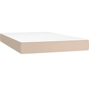 vidaXL vidaXL-Matelas à ressorts ensachés-120x200x20-cm-cuir-cappuccino