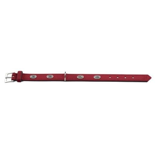 HUNTER 50 Collier en cuir artificiel Softie Stone Red/Black