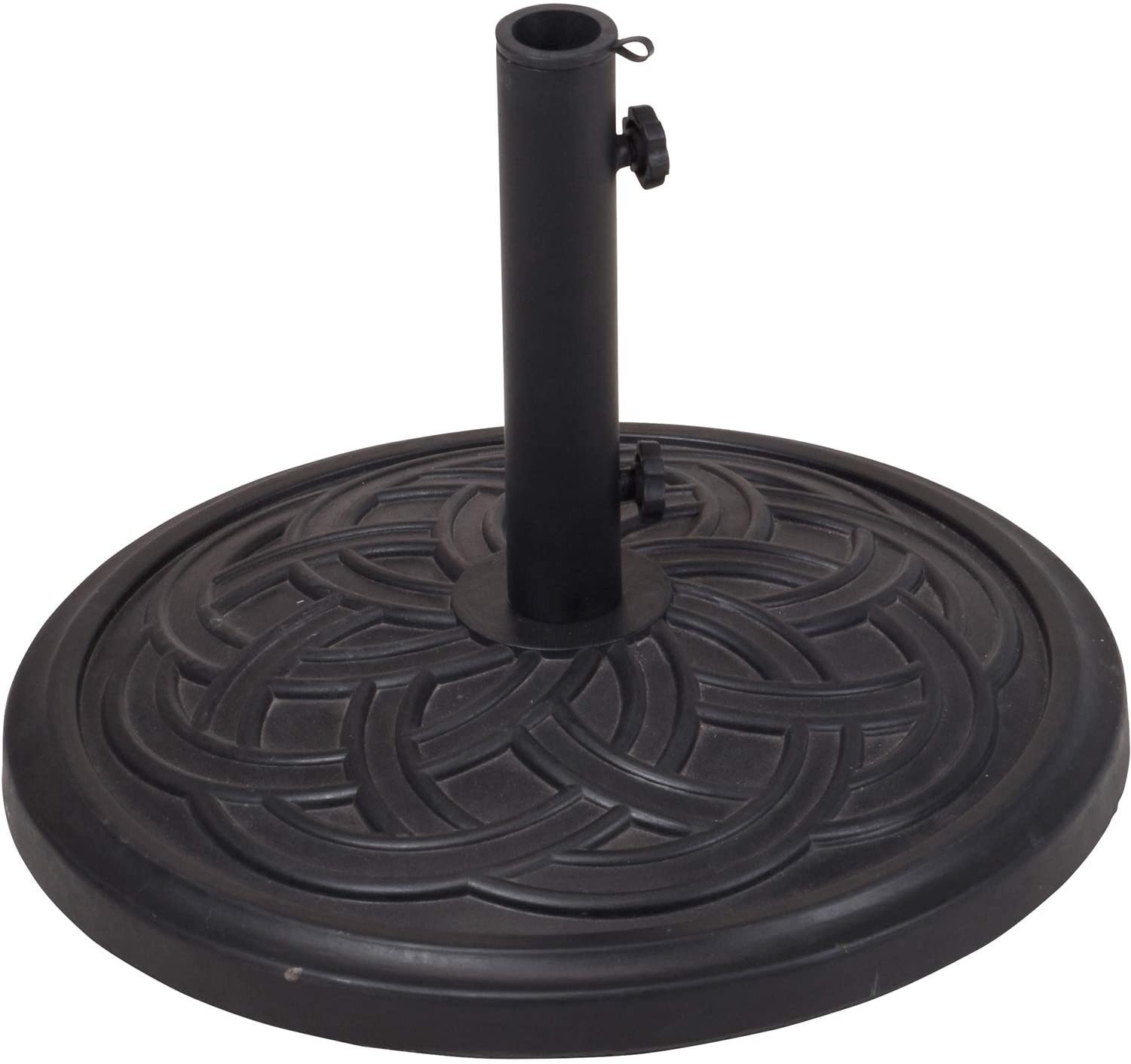 Pied de parasol - Polystone - pour pieds de parasol d'un diamètre de 30/35/38mm - Noir