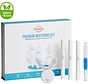 Smilesy Kit complet de blanchiment des dents - Sans Peroxyde (0%) - Dents plus blanches - Blanchiment des dents - Kit de blanchiment des dents - 3 seringues de gel incluses - 100% Vegan