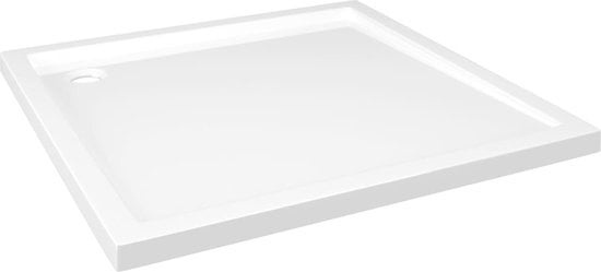vidaXL Receveur de douche-carré-80x80-cm-ABS-blanc