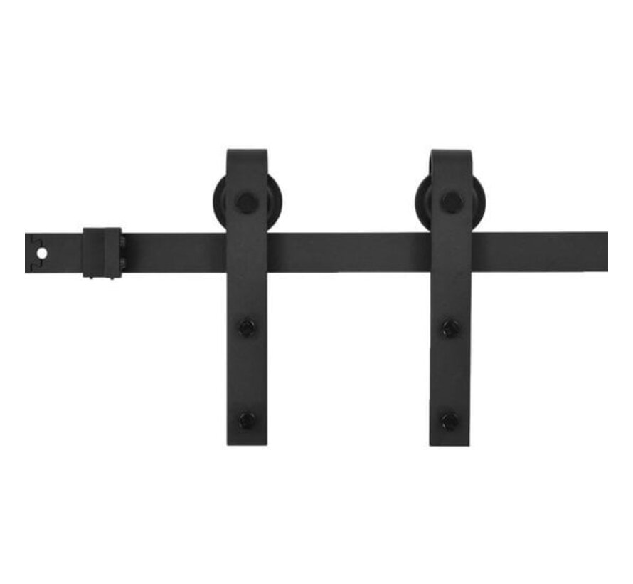 vidaXL Boîte avec pièces pour porte coulissante-SKIEN-200 cm-acier-noir