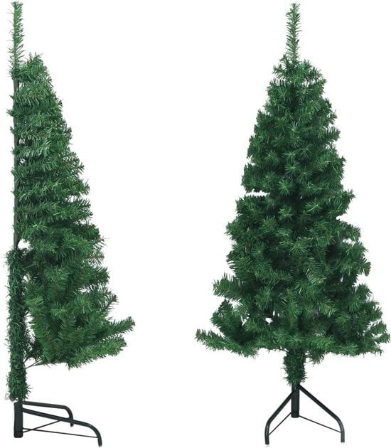 vidaXL-Arbre de Noël artificiel-cornière-150-cm-PVC-vert