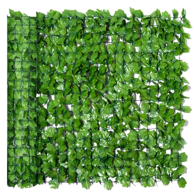 Outsunny Haie artificielle - Décoration murale - 300 x 100 cm - Vert