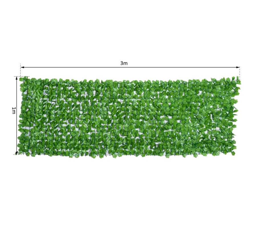 Outsunny Haie artificielle - Décoration murale - 300 x 100 cm - Vert