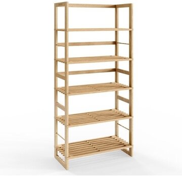 Monzana Monzana Storage Rack Book Rack - avec 5 étagères 135.5x58x27 cm - Brown