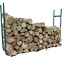 Toolland Support de stockage de bois de chauffage, taille ajustable, 30 x 220 x 105cm, robuste, vert