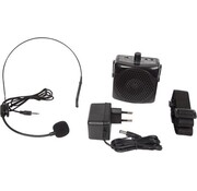 HQ-Power HQ-Power Amplificateur vocal portable, avec casque et sangle de transport, 5 W, noir