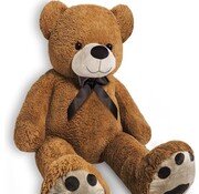 Monzana Monzana Teddy Bear XL - 150cm Velvet Soft Plush - Brown
