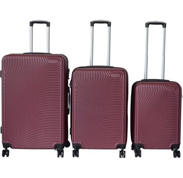 Royalty Line Royalty Line Hardcase Suitcase set - 3-piece - Burgundy