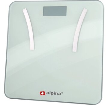 Alpina alpina Smart Home - Pèse-personne intelligent - avec analyse corporelle - incluant le poids, le pourcentage de graisse et la masse musculaire - avec application - jusqu'à 8 utilisateurs