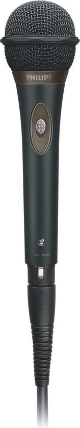 Philips SBCMD650 Microphone - Câble de 5 m - Karaoké - Noir