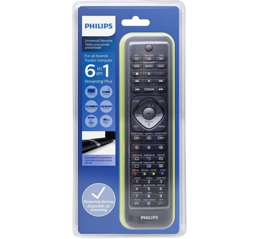 Télécommande Philips - 6 en 1 - universelle