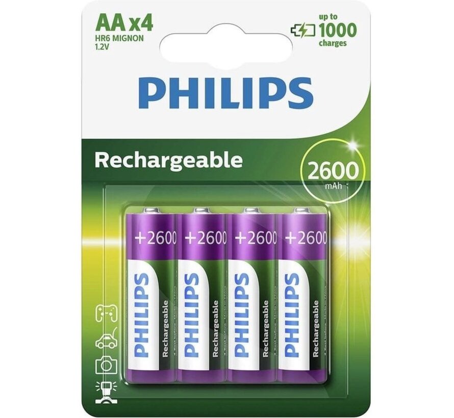 Piles rechargeables Philips AA
