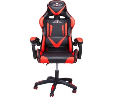No Fear No Fear Gaming Chair - Chaise de jeu - Chaise de bureau - Hauteur réglable de 46 à 56 cm - Rouge/Noir