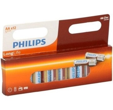 Philips Piles Philips LongLife AA R6 - 12 pièces