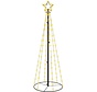 vidaXL - Arbre de Noël à cônes - 108 - LEDs - 70x180 - cm - blanc chaud