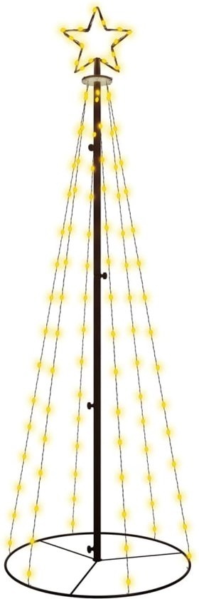vidaXL - Arbre de Noël à cônes - 108 - LEDs - 70x180 - cm - blanc chaud