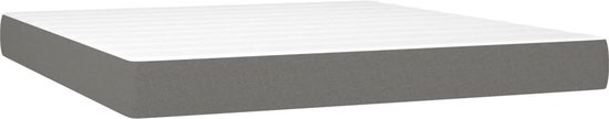 vidaXL - Matelas à ressorts ensachés - 180x200x20 - cm - tissu - gris foncé