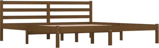 vidaXL - Cadre de lit - pin - brun miel - 180x200 - cm - 6FT - Super - King