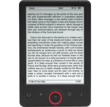 Denver Denver E Reader 6 pouces - Lecteur de livre électronique 4GB - Extensible jusqu'à 32GB - 1024x758- EBO626 - Noir