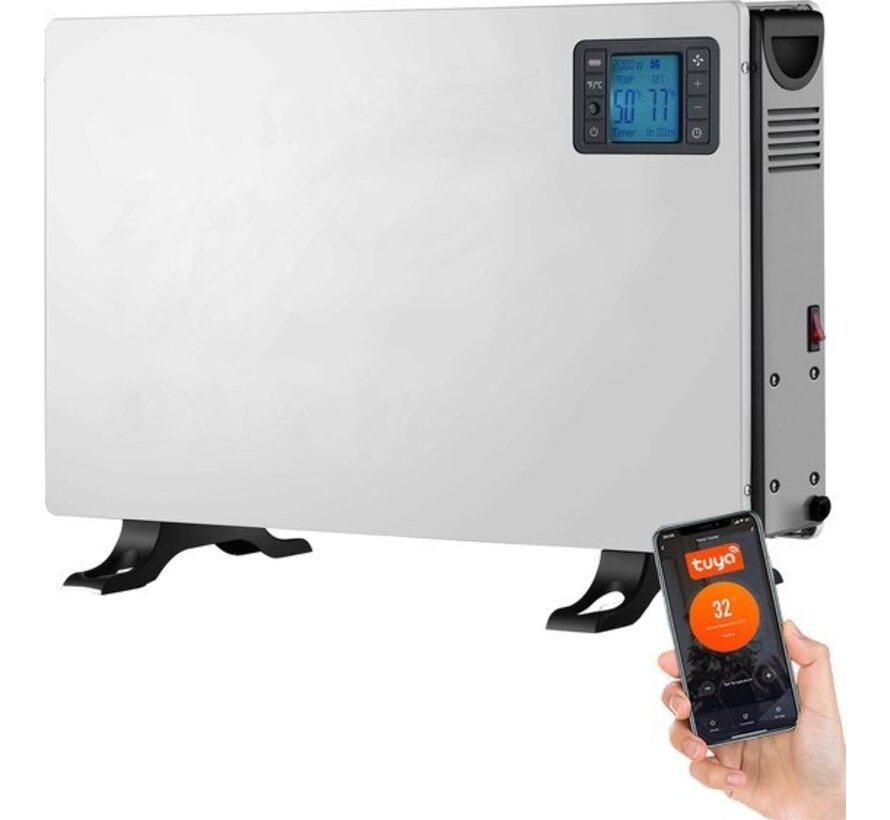 Poêle électrique Denver - 750/ 1250/2000W - Minuterie - Réglages de température - Tuya App - Thermostat - Poêle convecteur - Google Assistant & Amazon Alexa - SCH2105
