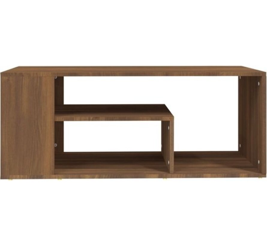 vidaXL - Table basse - 100x50x40 - cm - artisanal - bois - chêne brun