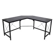 HOMCOM HOMCOM Bureau d'angle en L - Noir - 150 x 150 x 76 cm